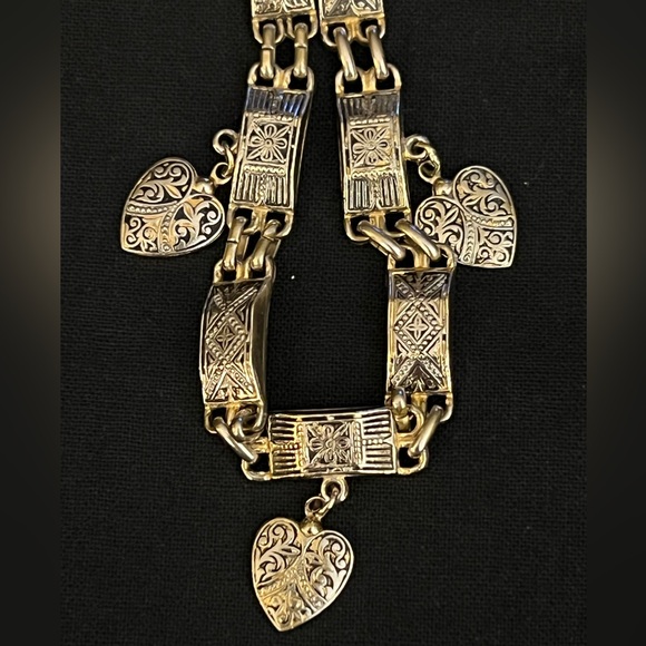 Vintage Damascene Charm Bracelet - Picture 5 of 11